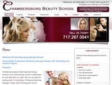 Tablet Screenshot of chambersburgbeautyschool.com